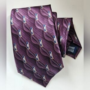 Meeting Street Purple 100% Silk Tie